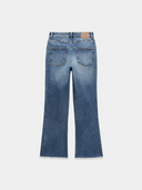 Blue Mid Rise Flared Jeans
